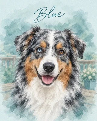 Australian Shepherd portrait example