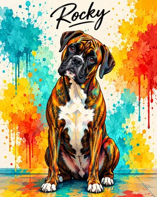 Boxer Dog portrait example
