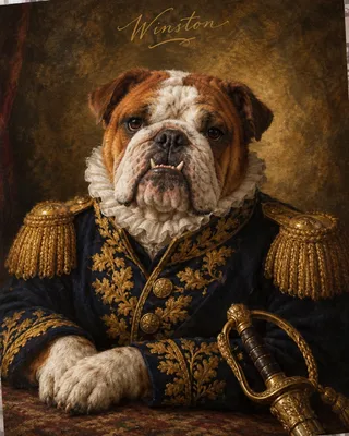 English Bulldog portrait example