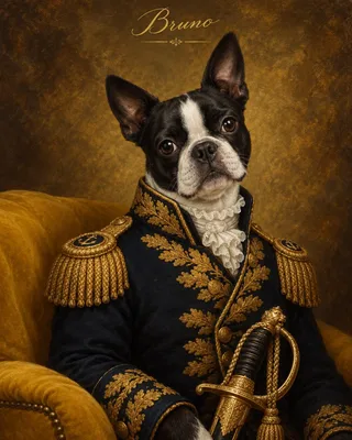 Boston Terrier portrait example