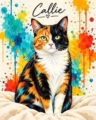 Calico Cat portrait example