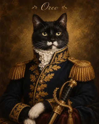 Tuxedo Cat portrait example