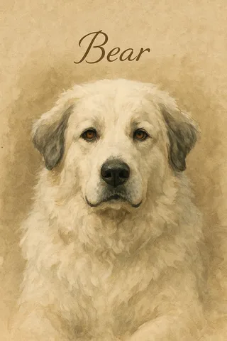 Great Pyrenees portrait example