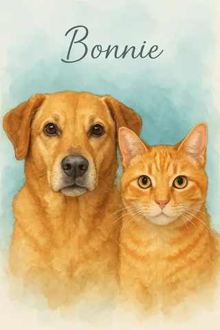 Two Pets in One portrait example