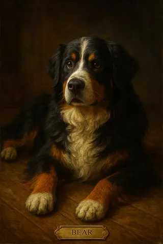 Pet Oil Painting portrait example