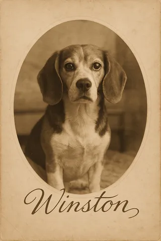 Vintage Pet portrait example