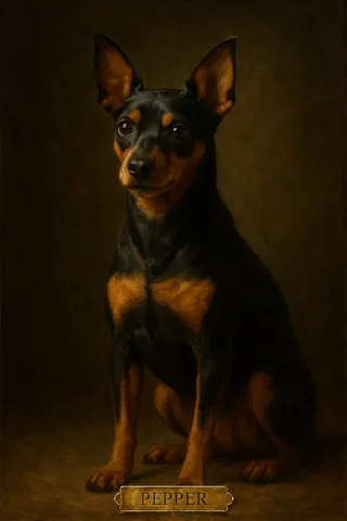 Framed Pet portrait example