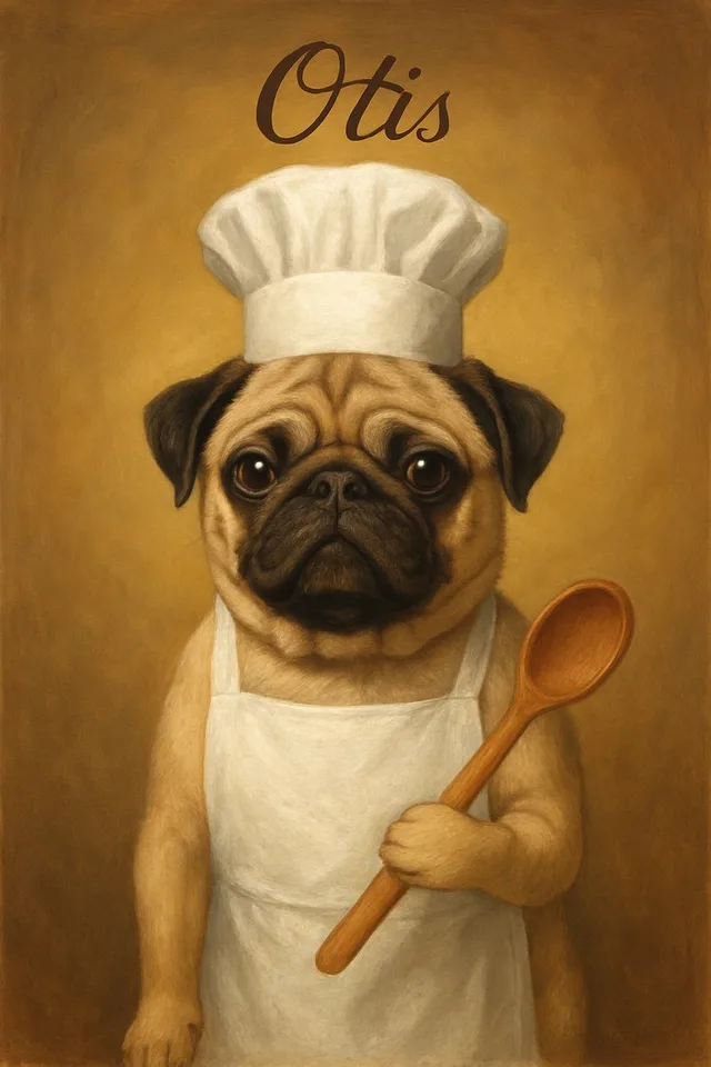 Dress-Up pet portrait example