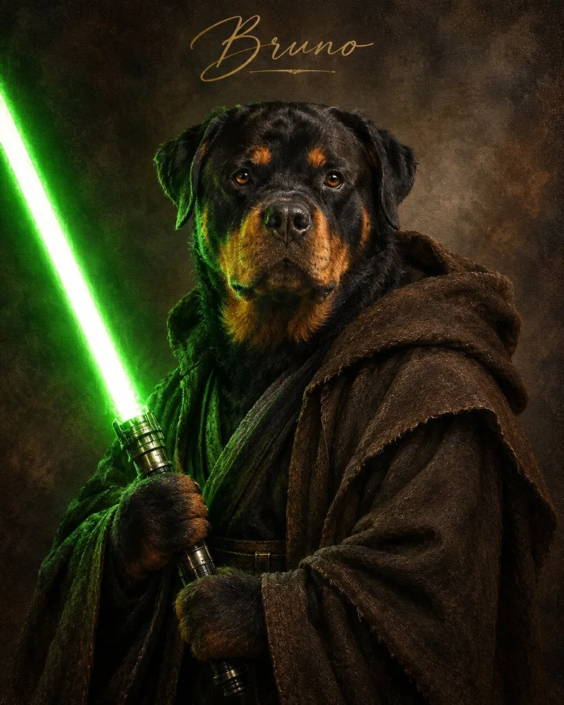Galactic Knight pet portrait