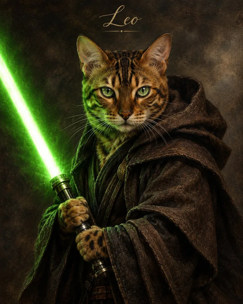Galactic Knight pet portrait