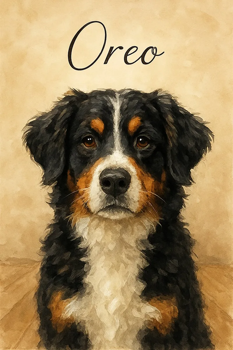 Watercolor Earthy pet portrait