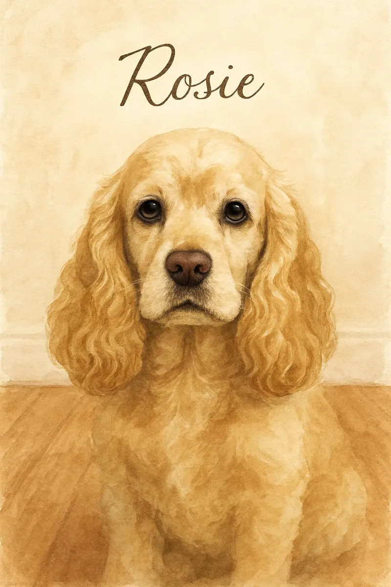 Watercolor Earthy pet portrait