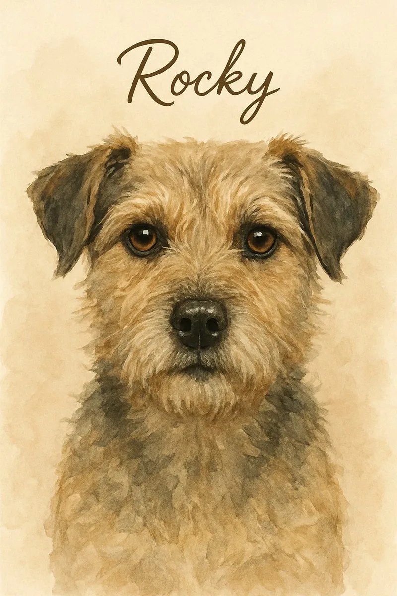 Watercolor Earthy pet portrait