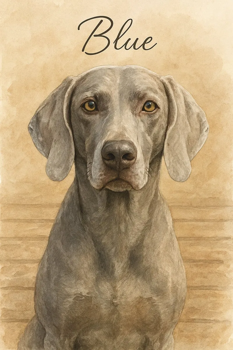 Watercolor Earthy pet portrait