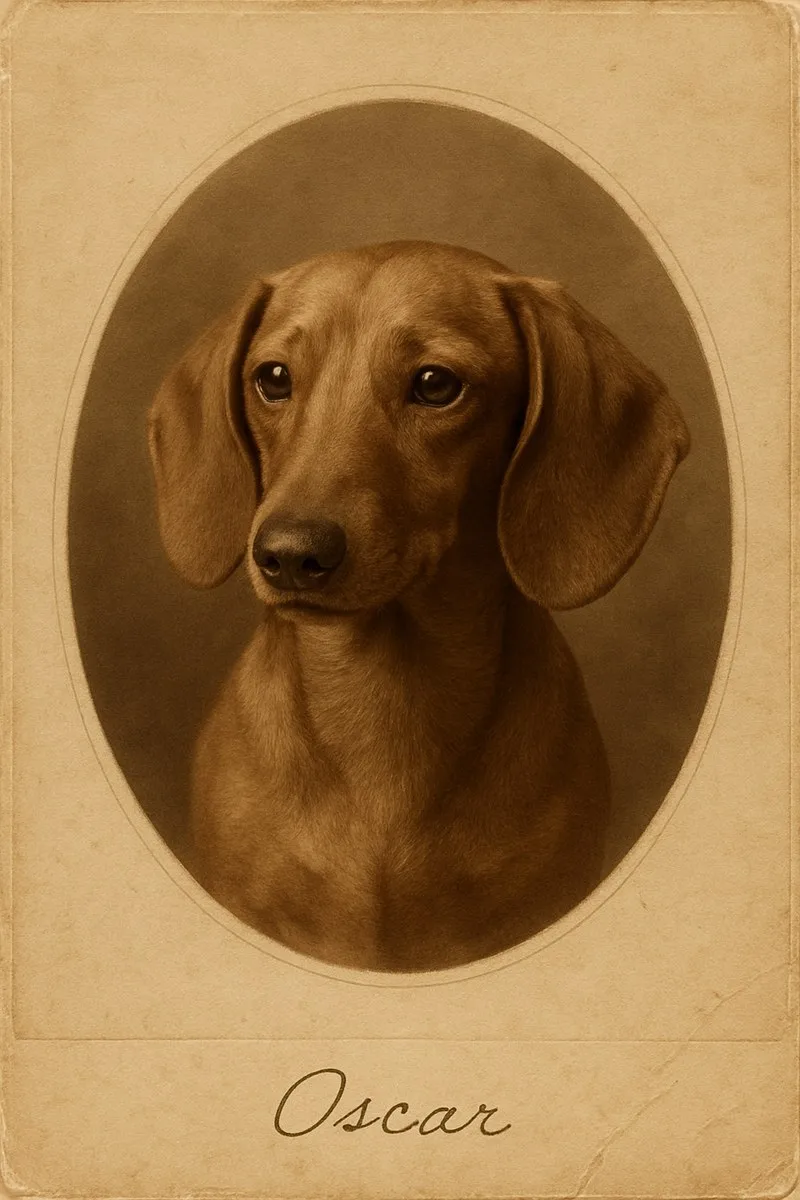 Vintage pet portrait example