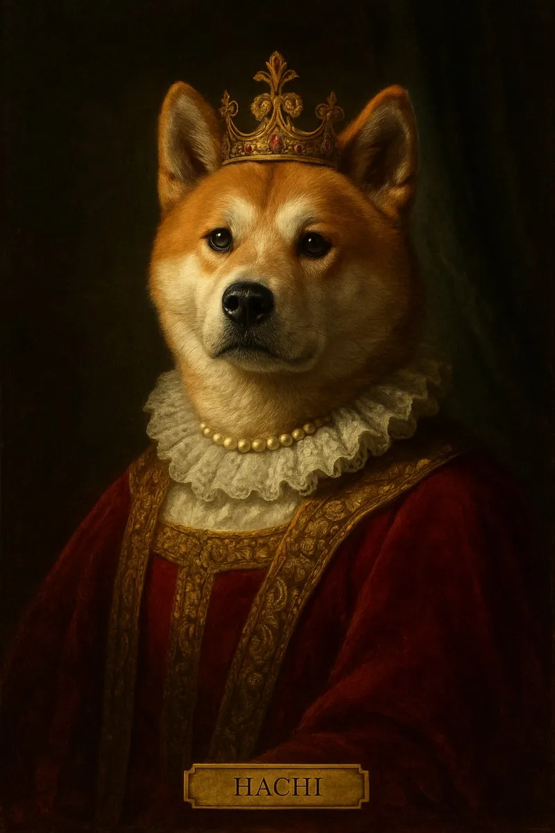 Royal pet portrait