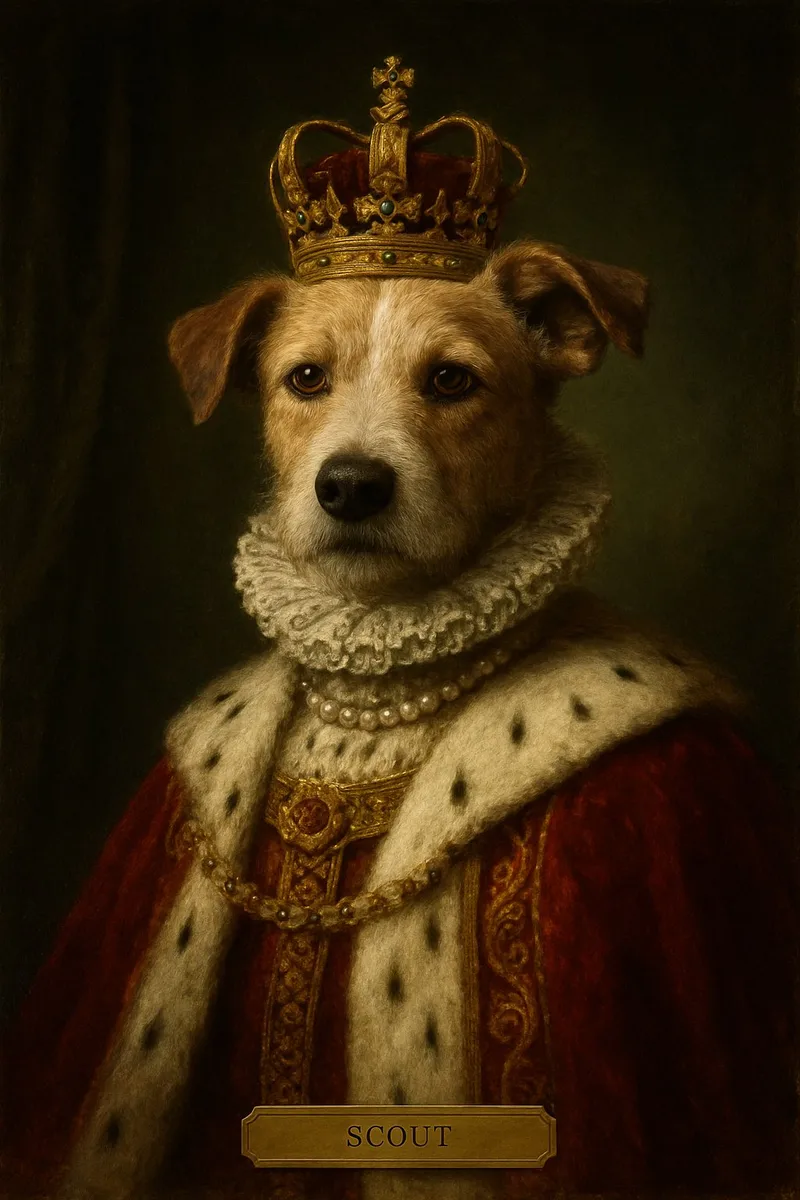 Royal pet portrait