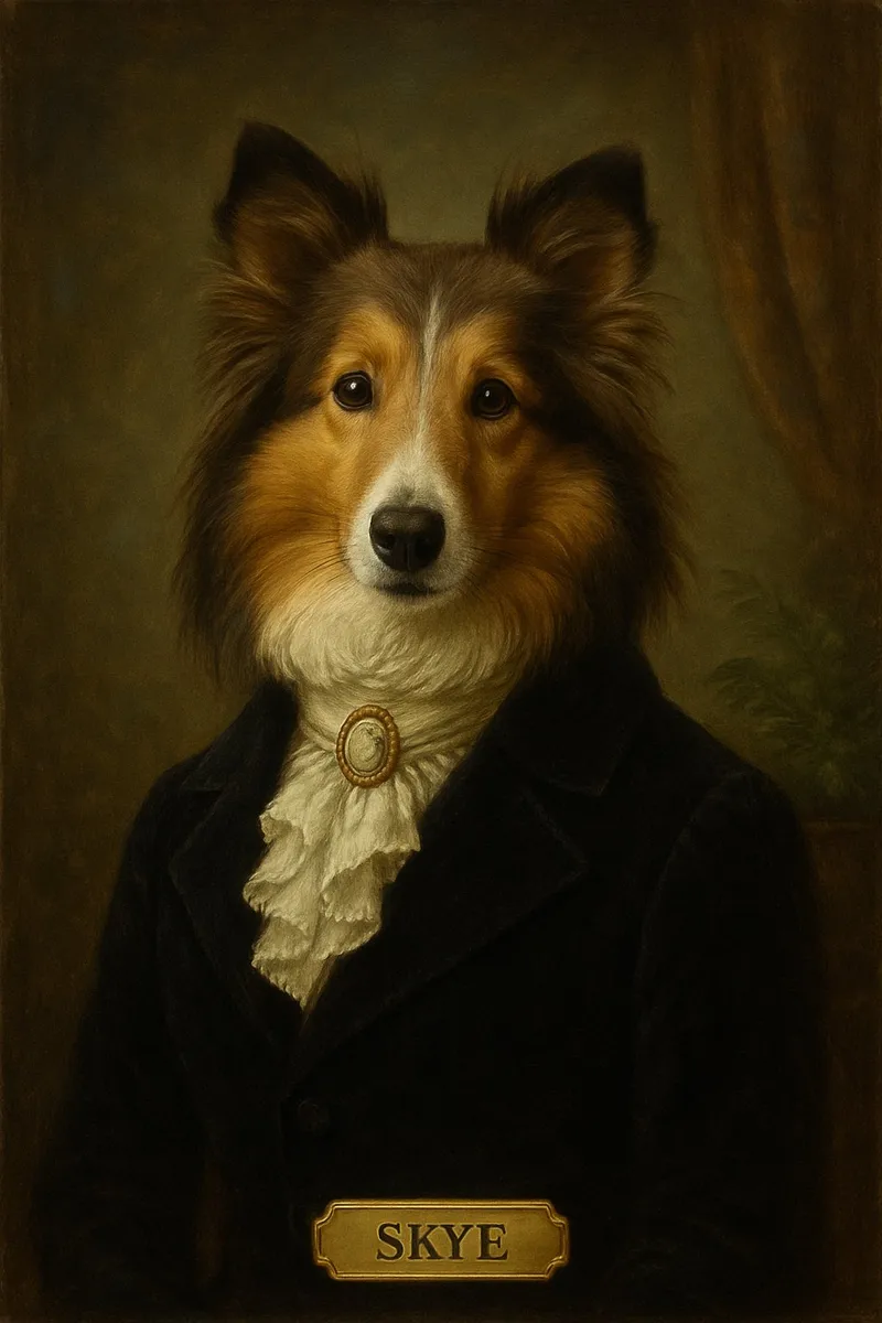 Victorian pet portrait