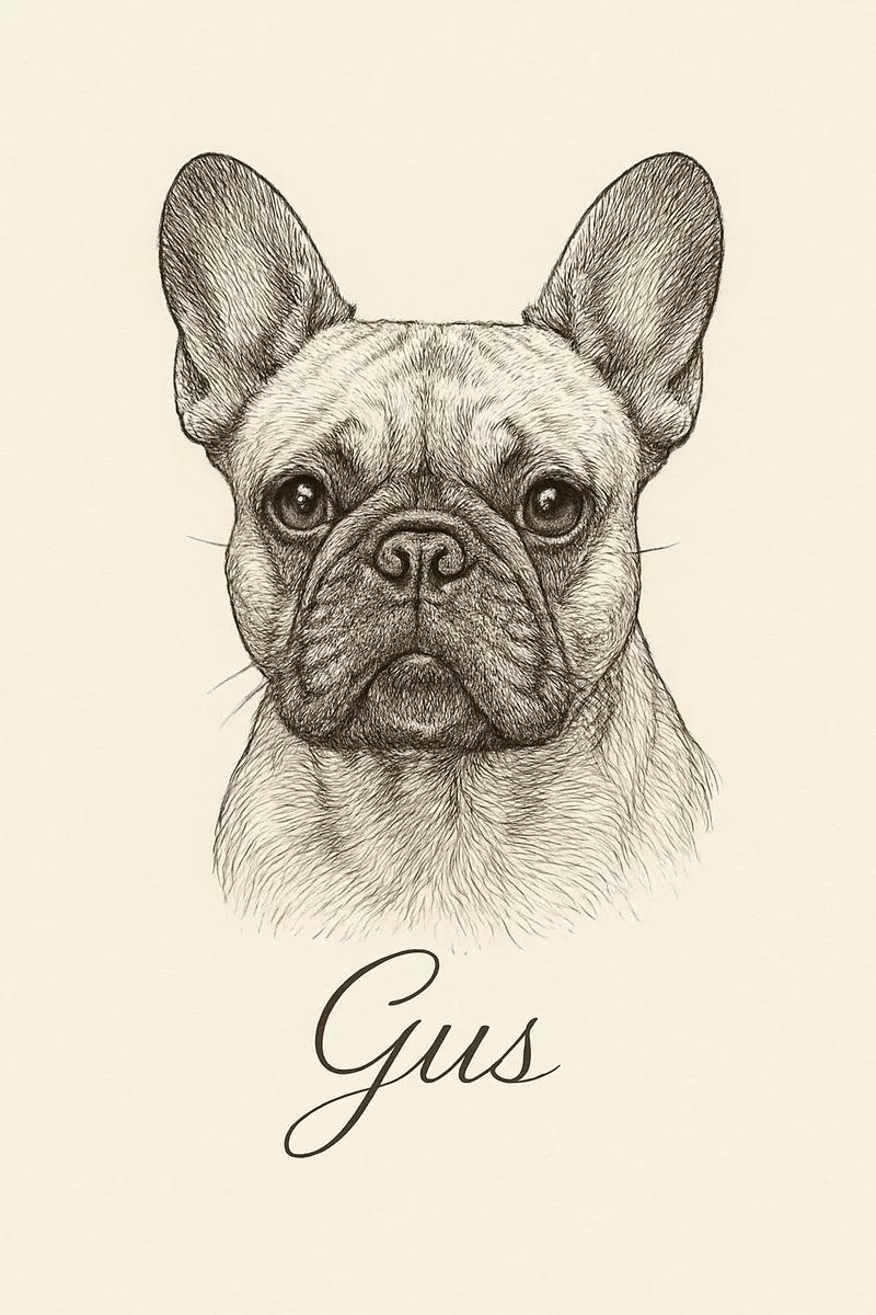 Line Art pet portrait example