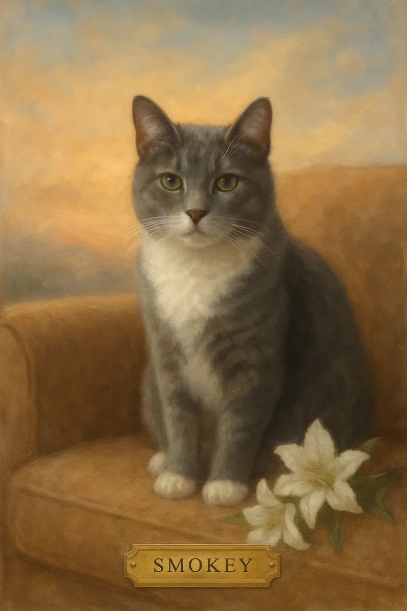 Memorial pet portrait