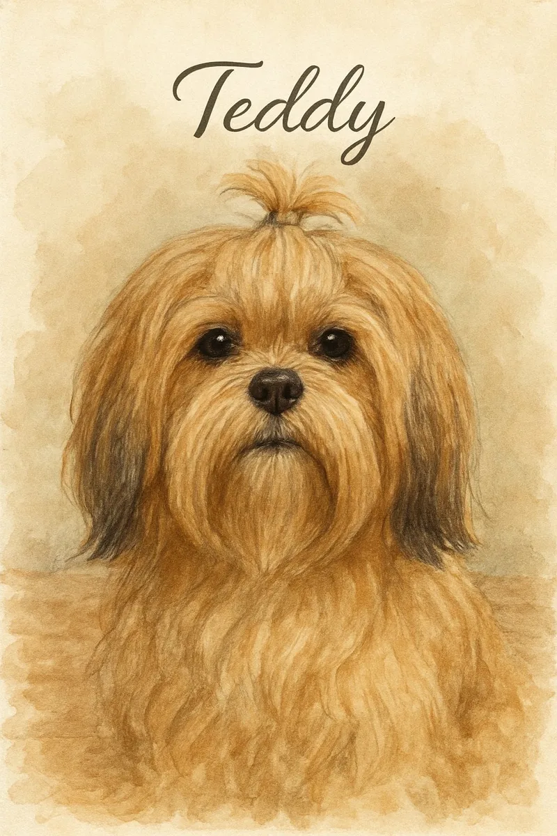 Watercolor Earthy pet portrait
