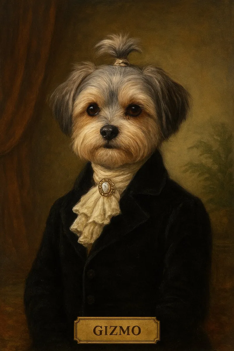 Victorian pet portrait