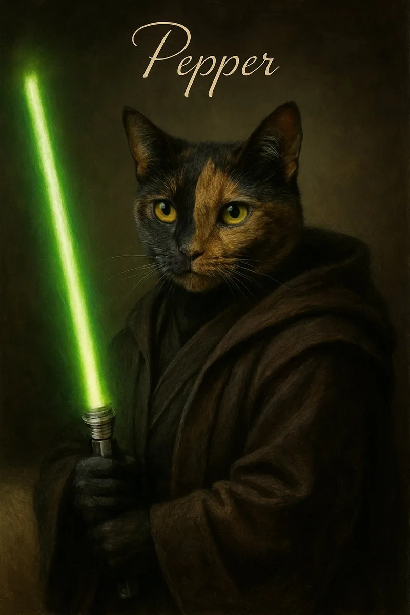 Galactic Knight pet portrait