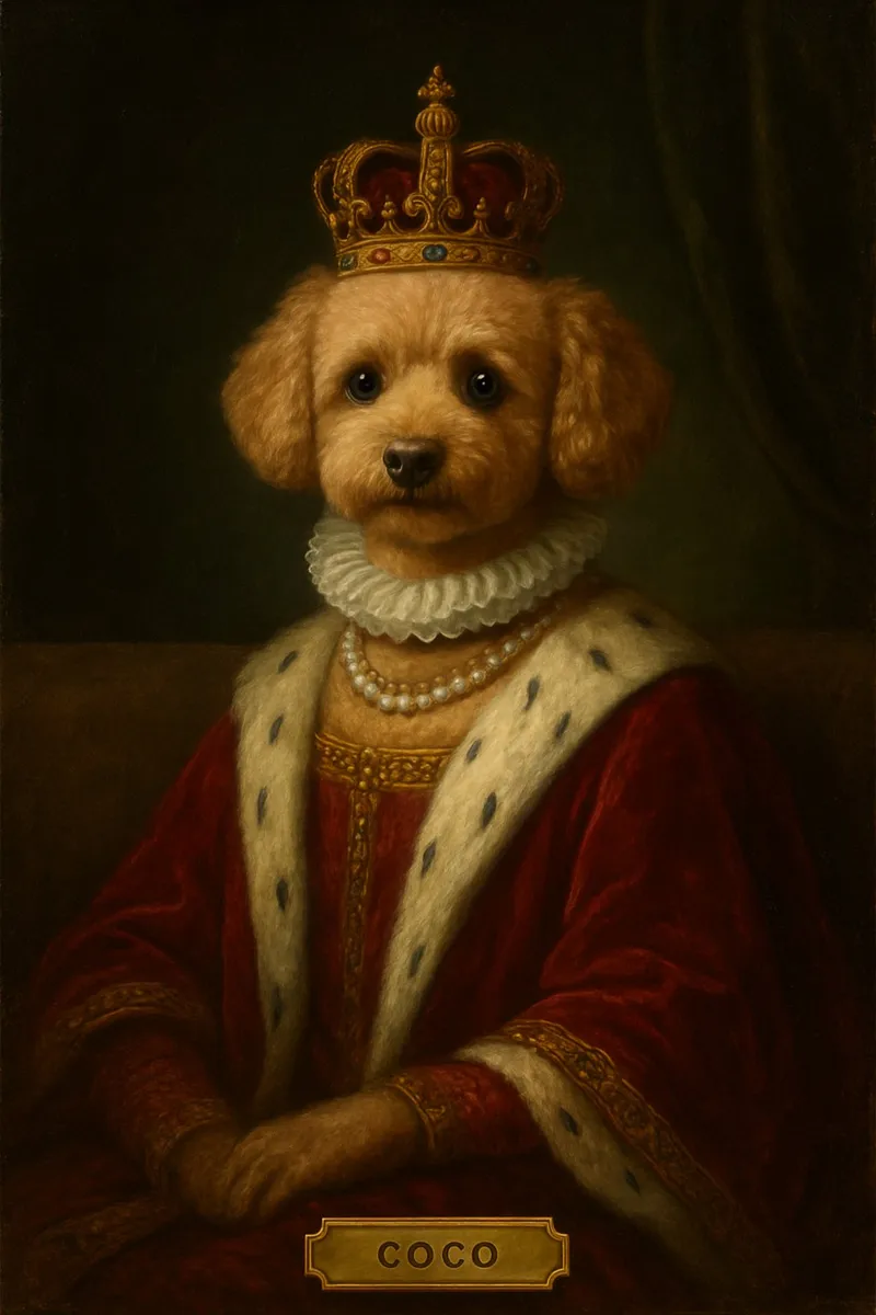 Royal pet portrait