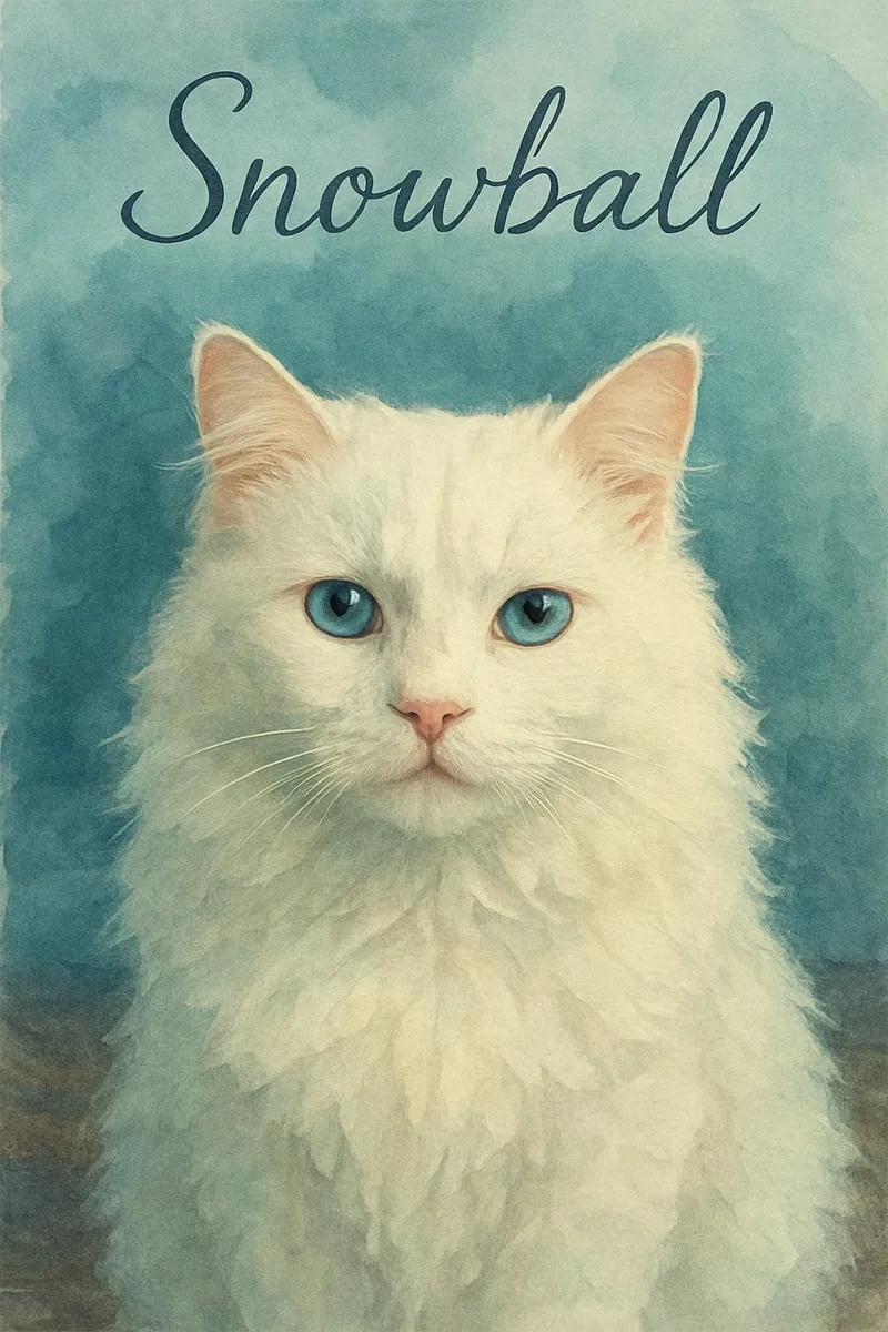 Watercolor Blue pet portrait