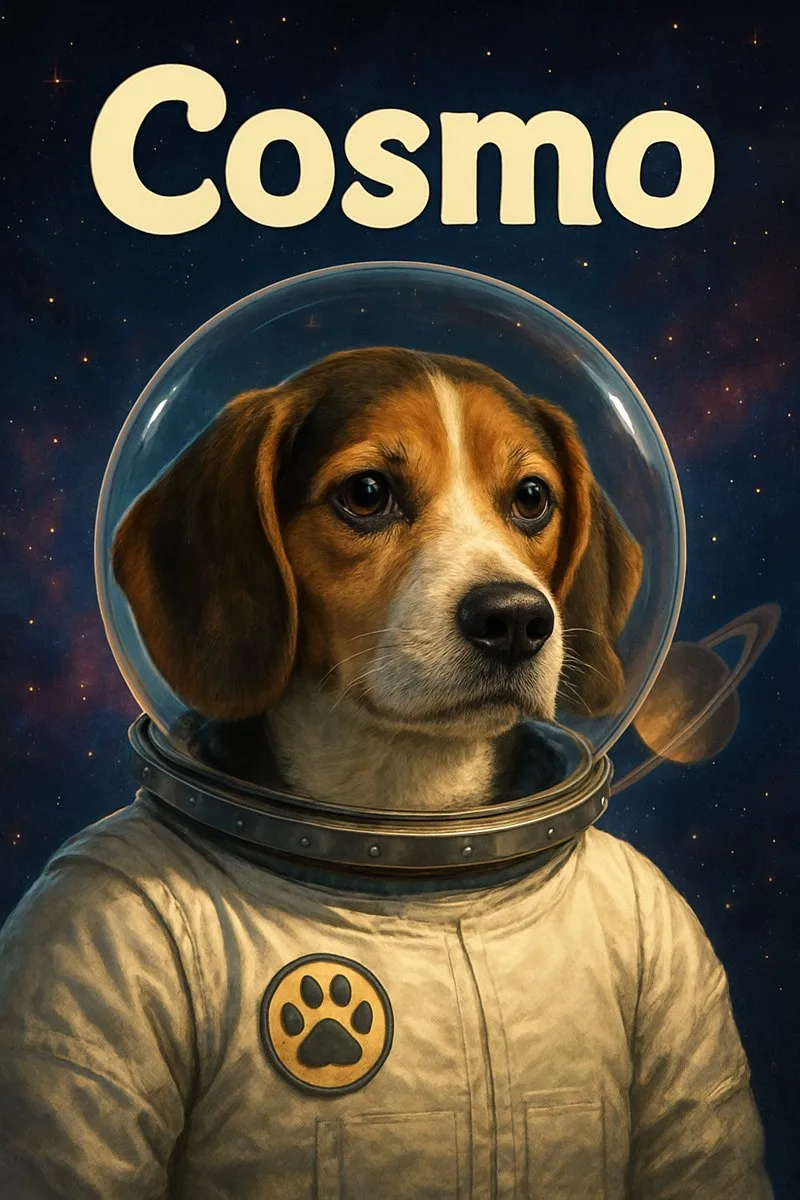Astronaut pet portrait example