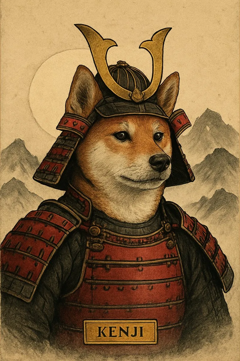 Samurai pet portrait example