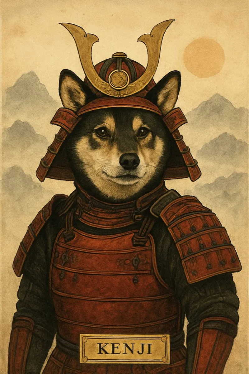 Samurai pet portrait