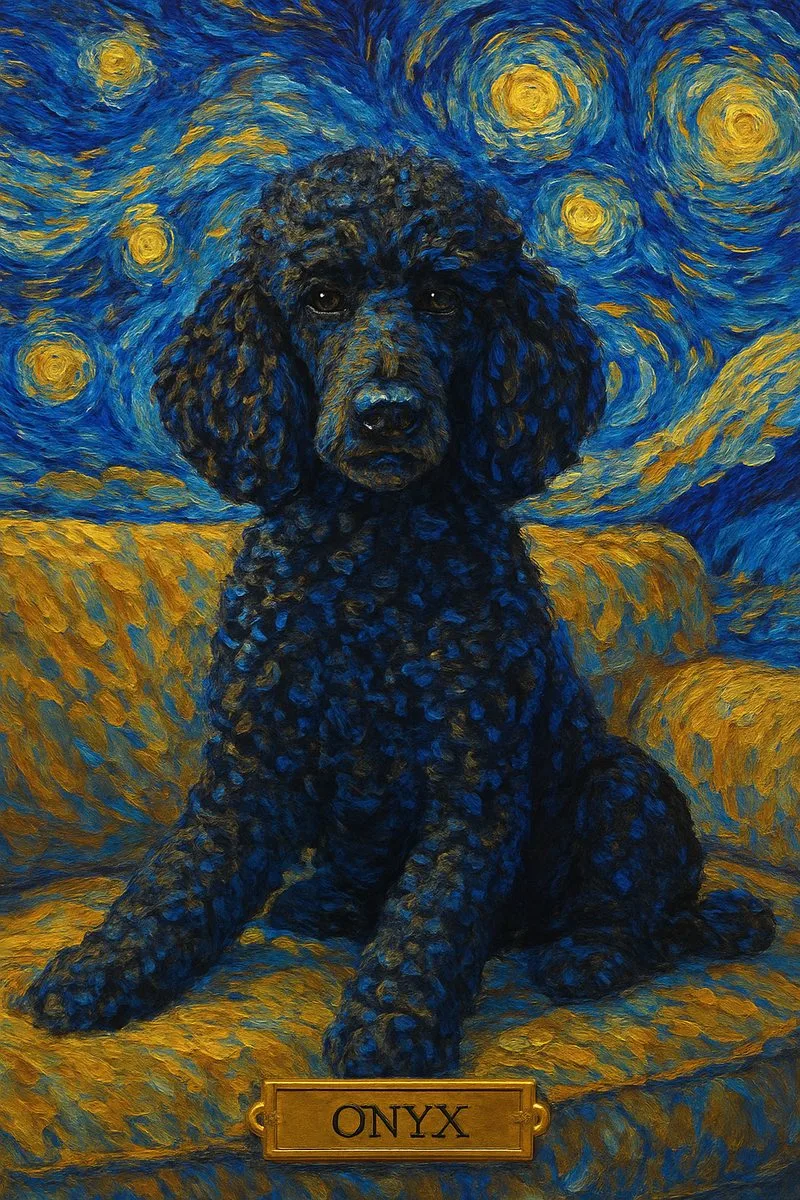 Swirling Night pet portrait