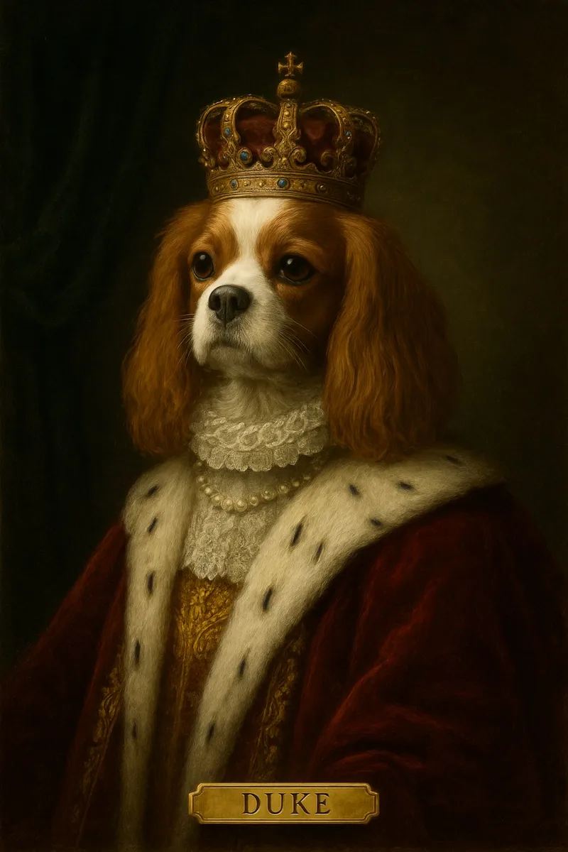 Military Pet portrait in the Royal style