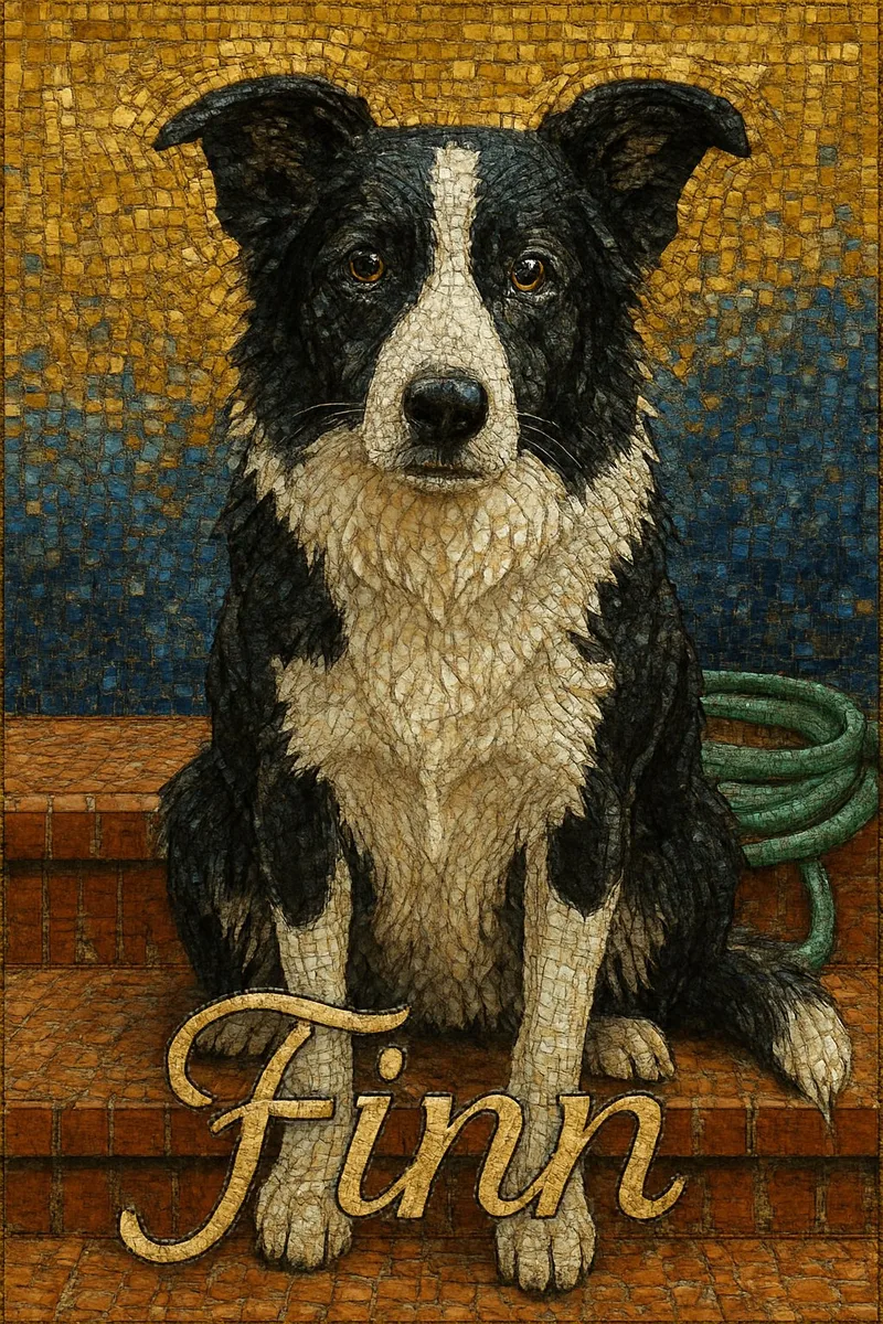 Personalized Pet portrait in the Mosaic style