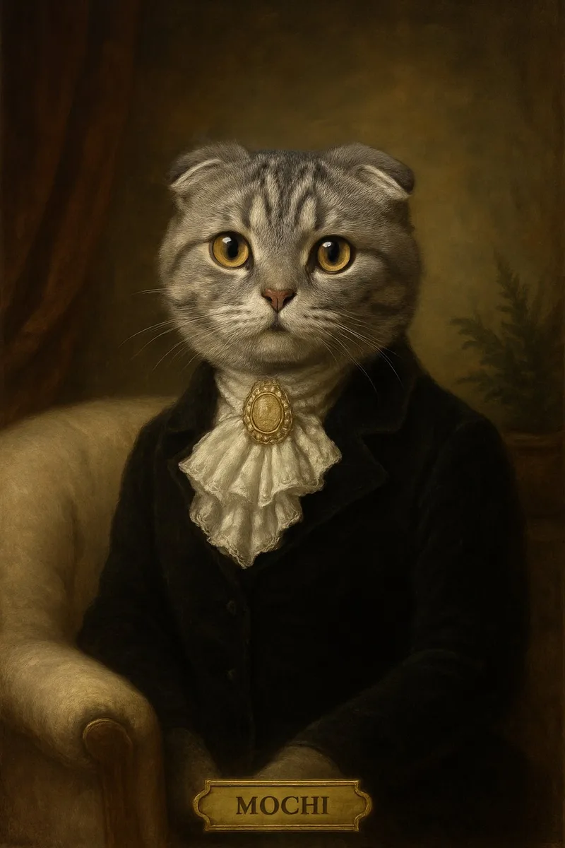 Royal Cat portrait in the Victorian style