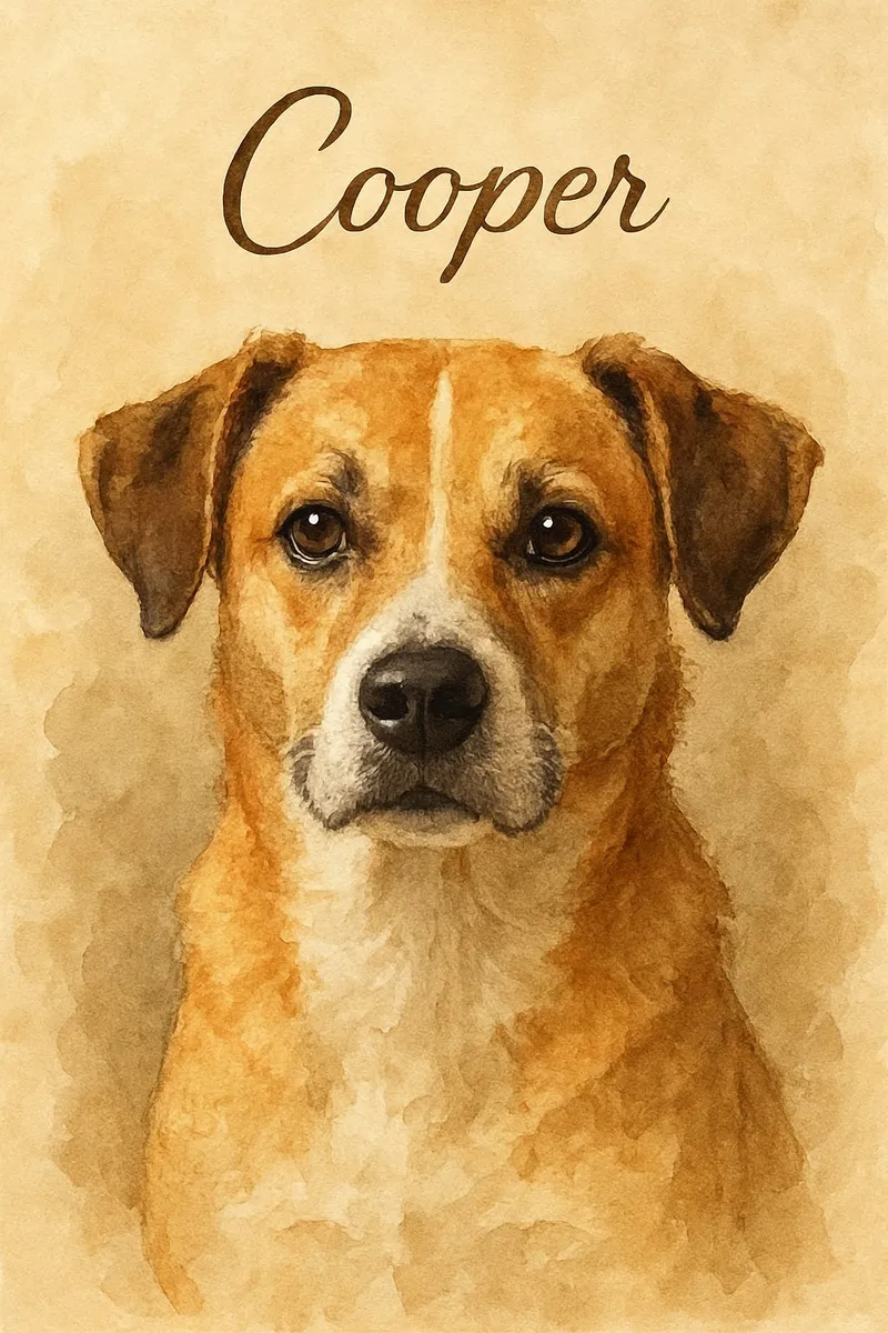 Watercolor Earthy pet portrait